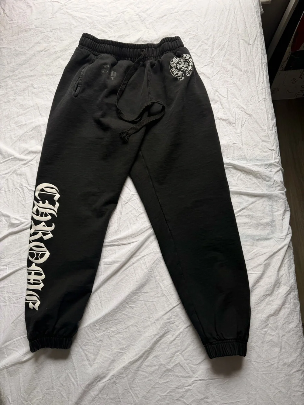 Chrome Hearts Black Cross Print Sweatpants - Picture 1 of 10